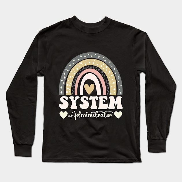 Funny System Admin Certified System Administrator Long Sleeve T-Shirt by Printopedy